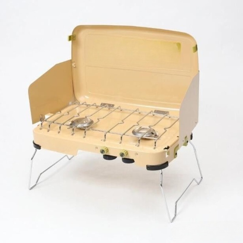 Camping Double Cooking Stove - Fornello a cassetta portatile antivento a