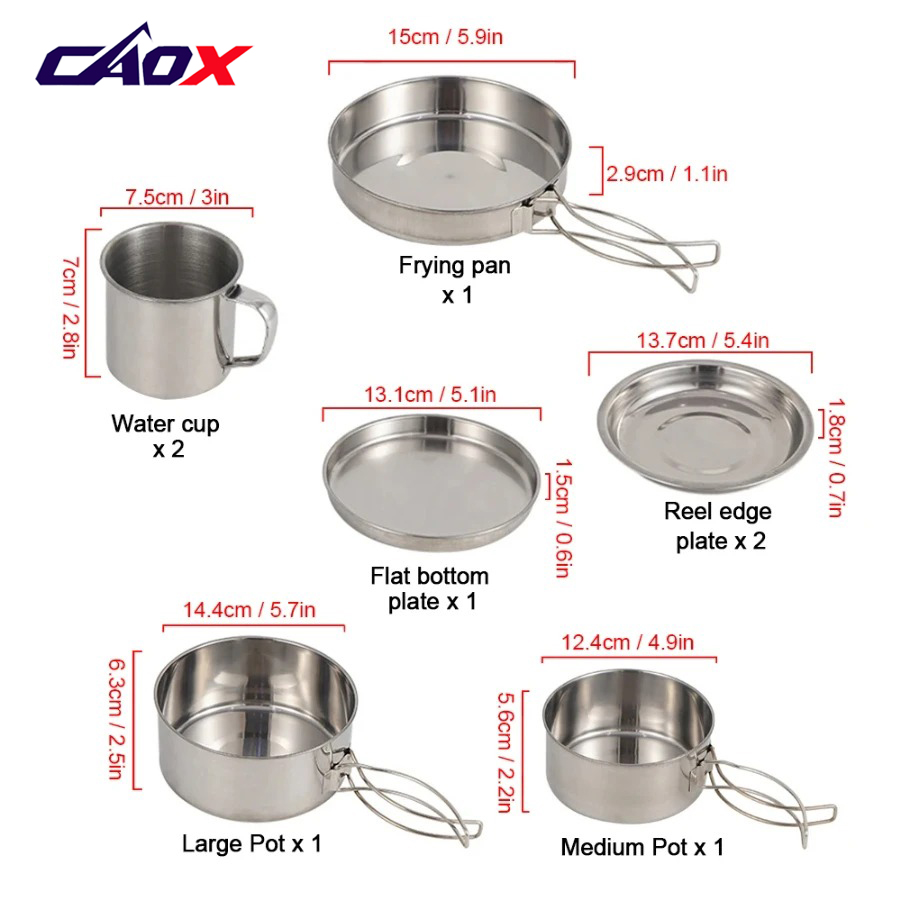 CAOX Set da 8 Pezzi per Campeg - Camping Cooking Hot Plate recensione e prezzo