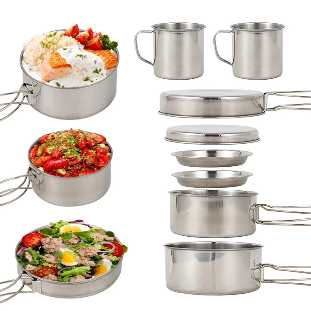 8 pezzi/set pentole da campegg - Campfire Cooking Anime recensione e prezzo