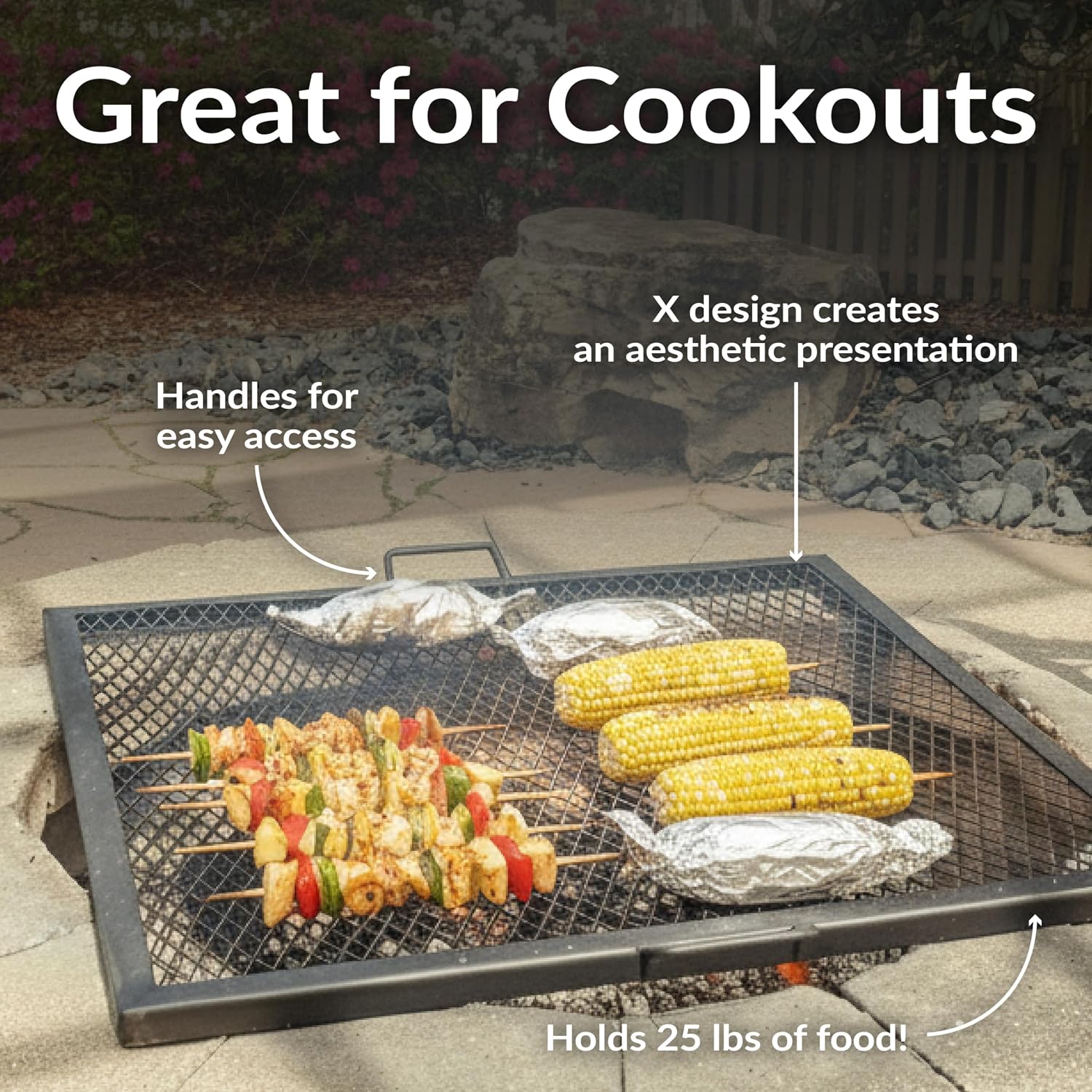 Griglia per braciere in acciai - Camping Cooking Portable recensione e prezzo