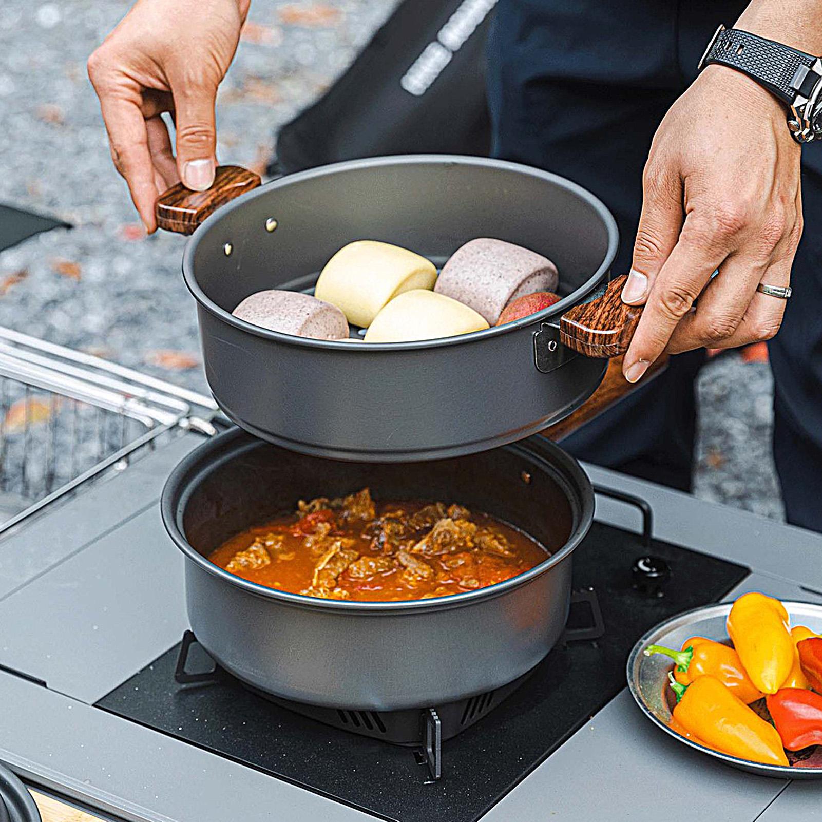 Padella da campeggio portatile - Camping Double Cooking Stove recensione e prezzo
