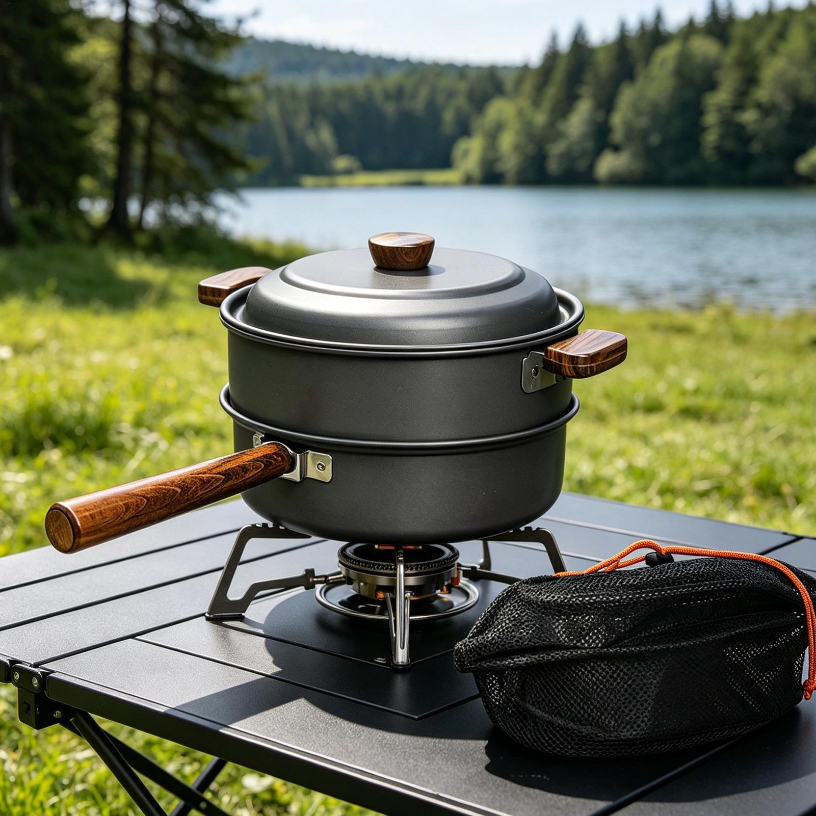 Padella da campeggio portatile - Camping Double Cooking Stove recensione e prezzo