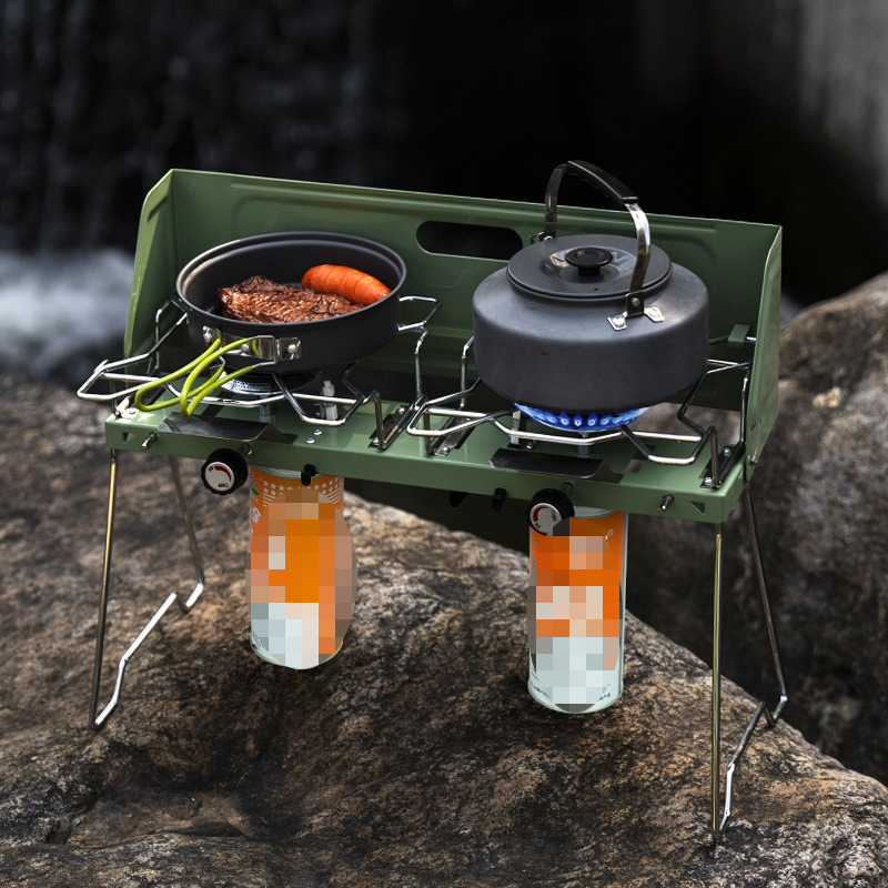 Fornello a Gas Portatile da Es - Camping Double Cooking Stove recensione e prezzo